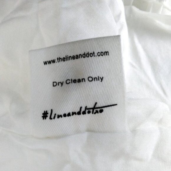 Line + Dot Off The Shoulder Pleated Top Cream Medium - Picture 7 of 8